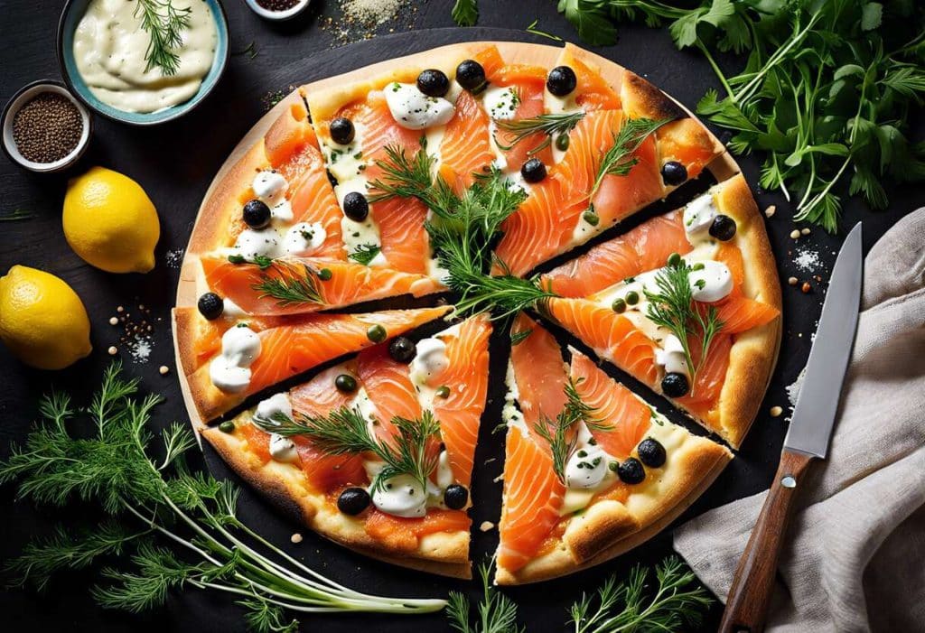 Recette de pizza au saumon fumé à la norvégienne : saveurs scandinaves à votre table