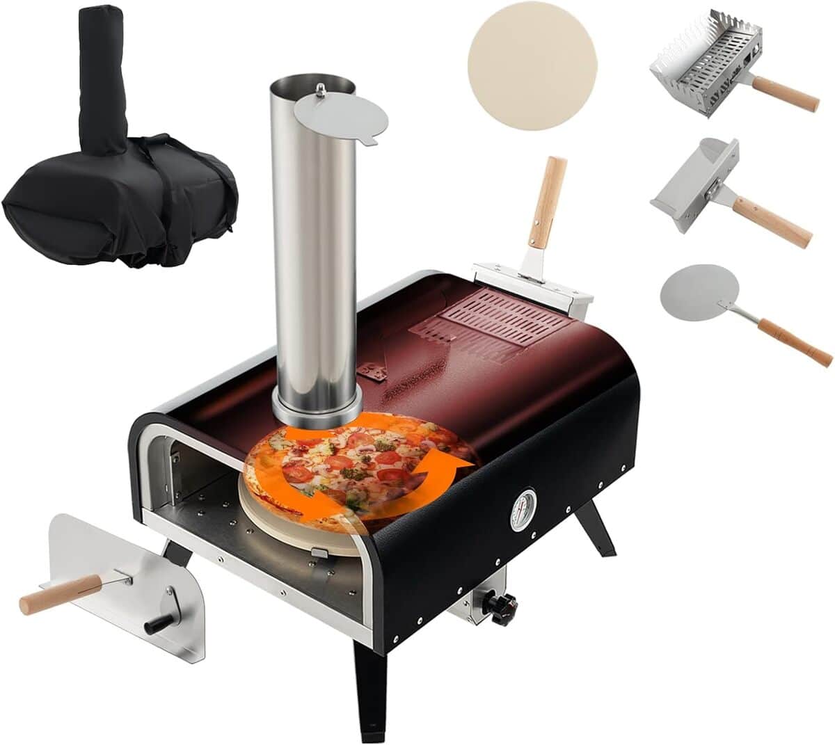 Test GOPLUS Four à Pizza Extérieur : efficacité et Mobilité