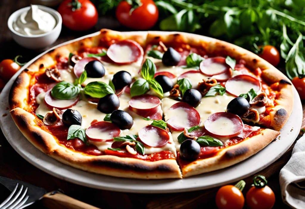 Recette de pizza à la crème fraîche: saveurs onctueuses et gourmandes