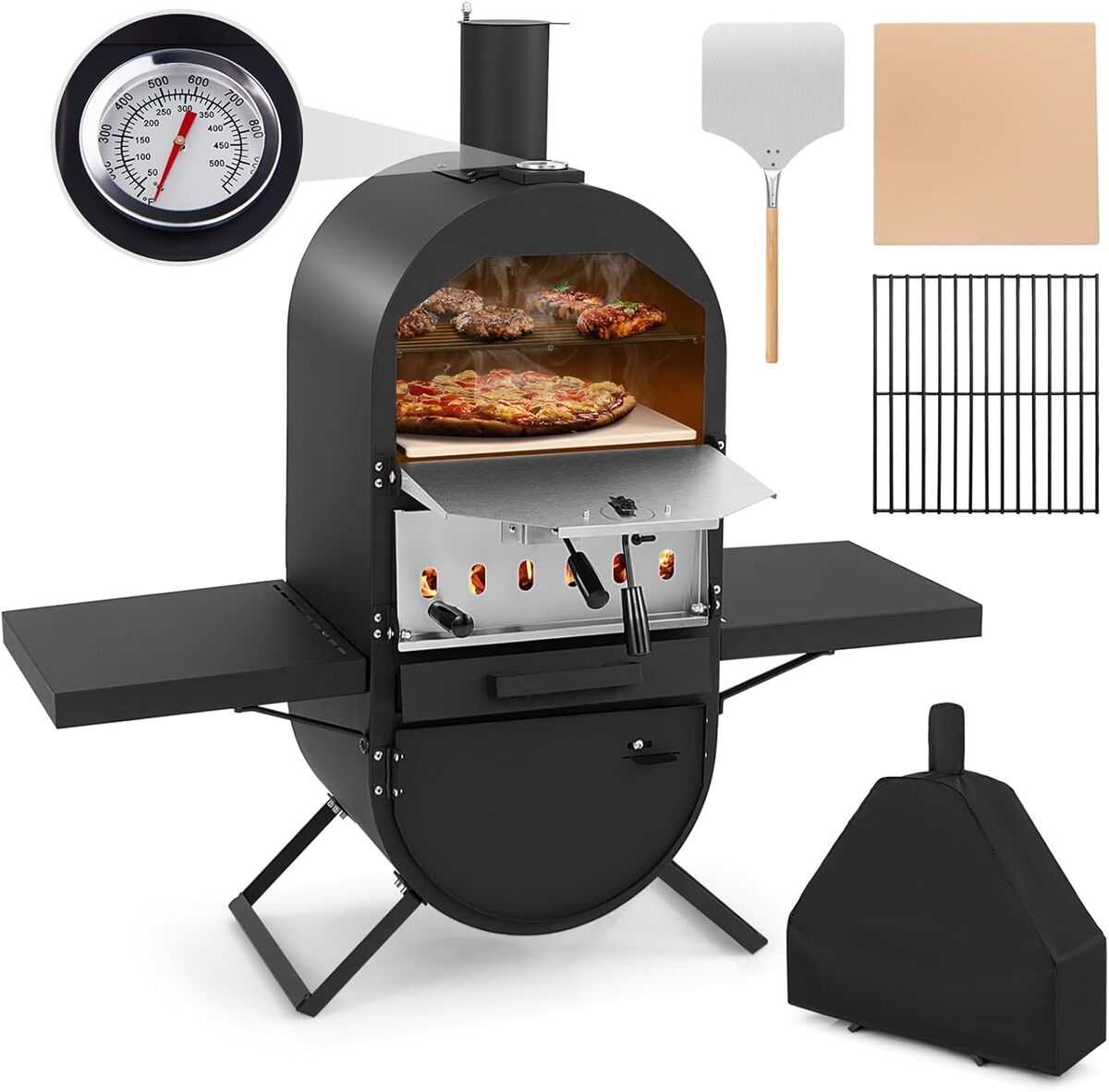 Test : gYMAX four à pizza à bois 2 couches, cuisson extérieure simplifiée