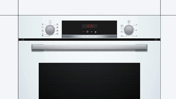 Bosch HBA573BV0 Four intégrable Série 4 - Four multi-fonctions - Pyrolyse - 3600 W - Grande capacité de 71L - Blanc [Classe énergétique A]