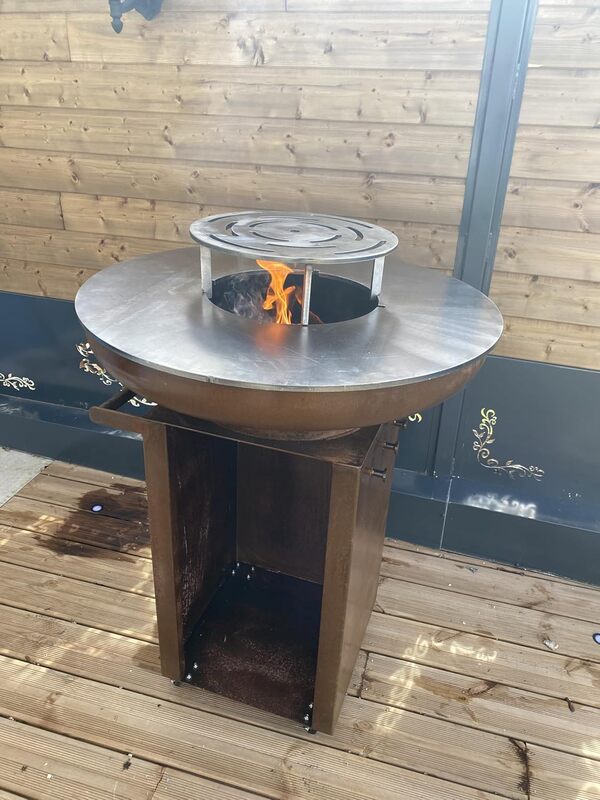 Brasero Plancha Acier Corten Barbecue brasero