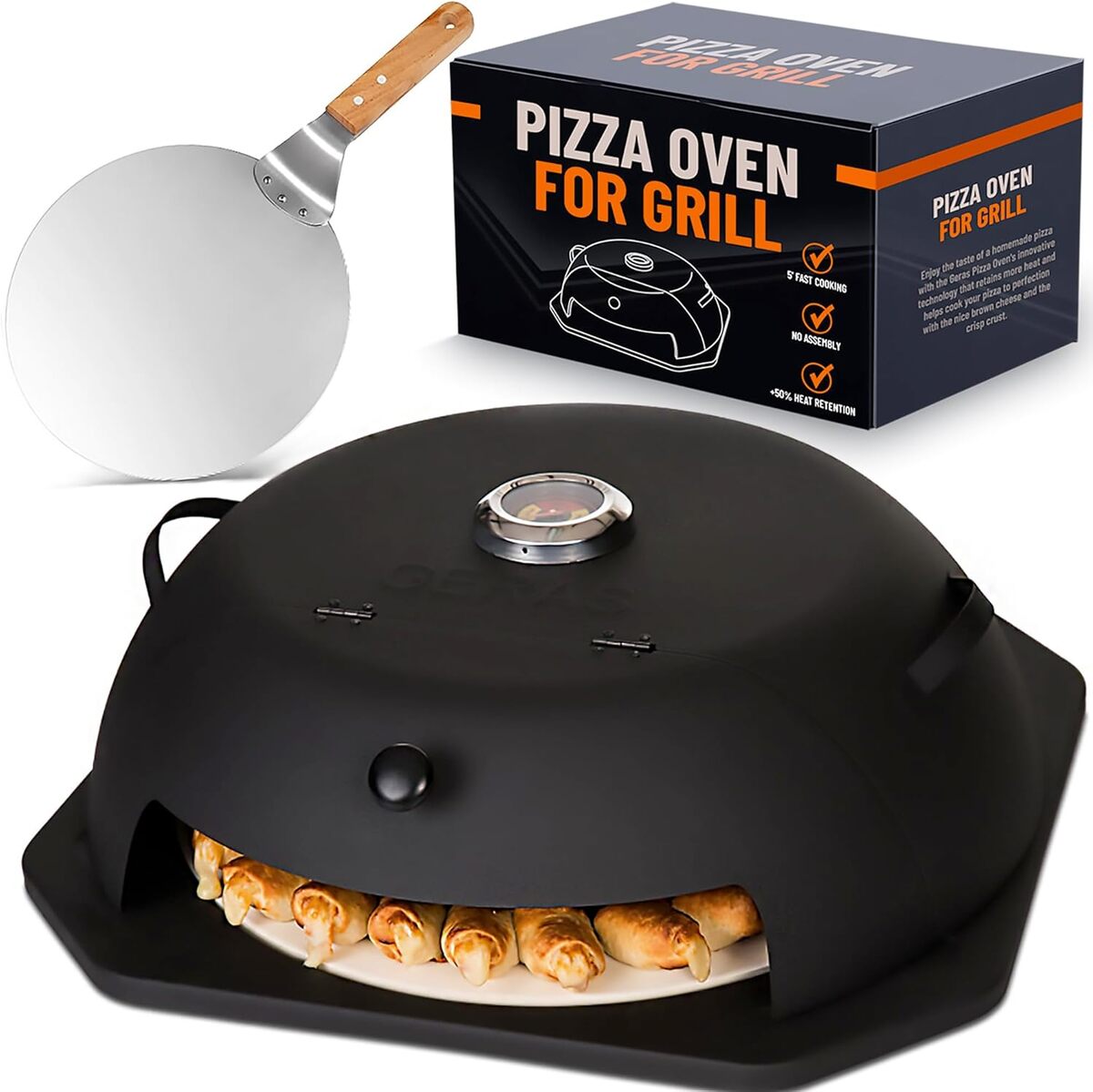 Test du four à pizza pour grill extérieur Noir