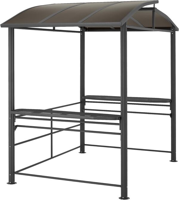 tectake® Abri pour Barbecue Tonnelle de Jardin 240x150x234cm en Aluminium Solide, Résistant aux intermpéries, Montage Facile, Tonnelle terrasse Exterieur Barnum Barbecue Electrique Barbecue à Charbon