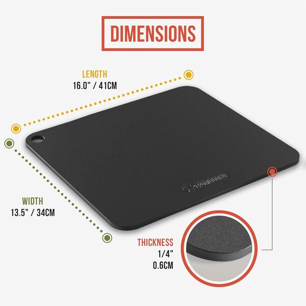 Chef Pomodoro | Pierre à Pizza en Acier pour Four - Plaque Pizza, Acier de Cuisson Rapide et Homogène pour grill et four - Acier à Pizza Pré-enduit Original et Artisanal (41 x 34 x 0,6 cm)