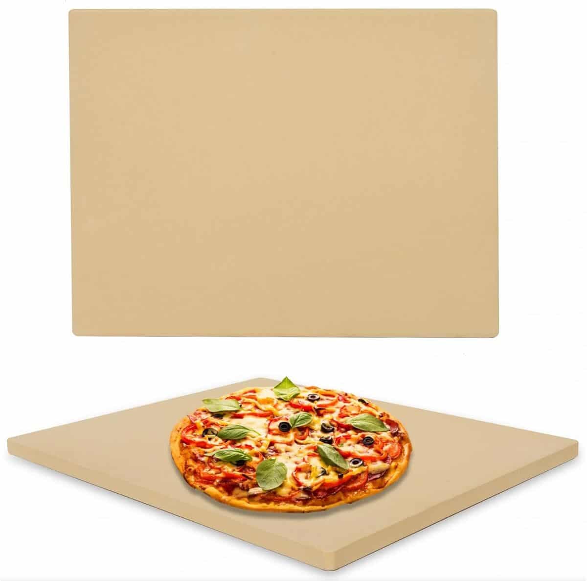 Test de la pierre à pizza Coymos céramique résistante 38 x 30 cm