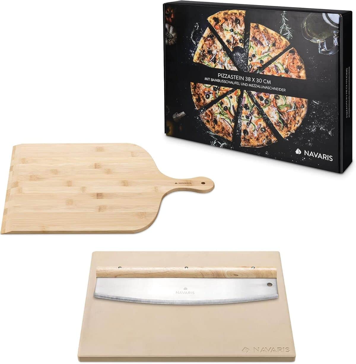 Test : pierre à pizza XL Navaris 38x30 cm avec accessoires