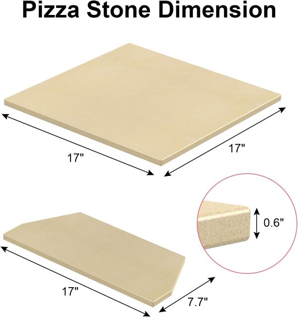 Pierre à pizza pour four à pizza Ooni Karu 16 multi-combustibles - Accessoire de plaque de cuisson en céramique de qualité supérieure - Pour four/grill - Résistance aux chocs thermiques - Idéal