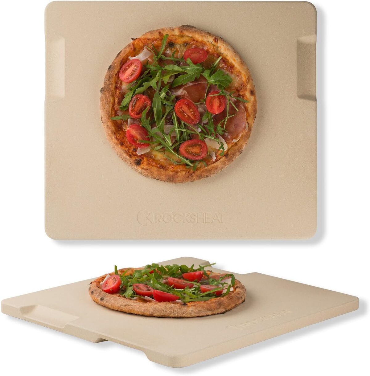 Test de la pierre à pizza ROCKSHEAT 40, 6x35, 6 cm avec poignées