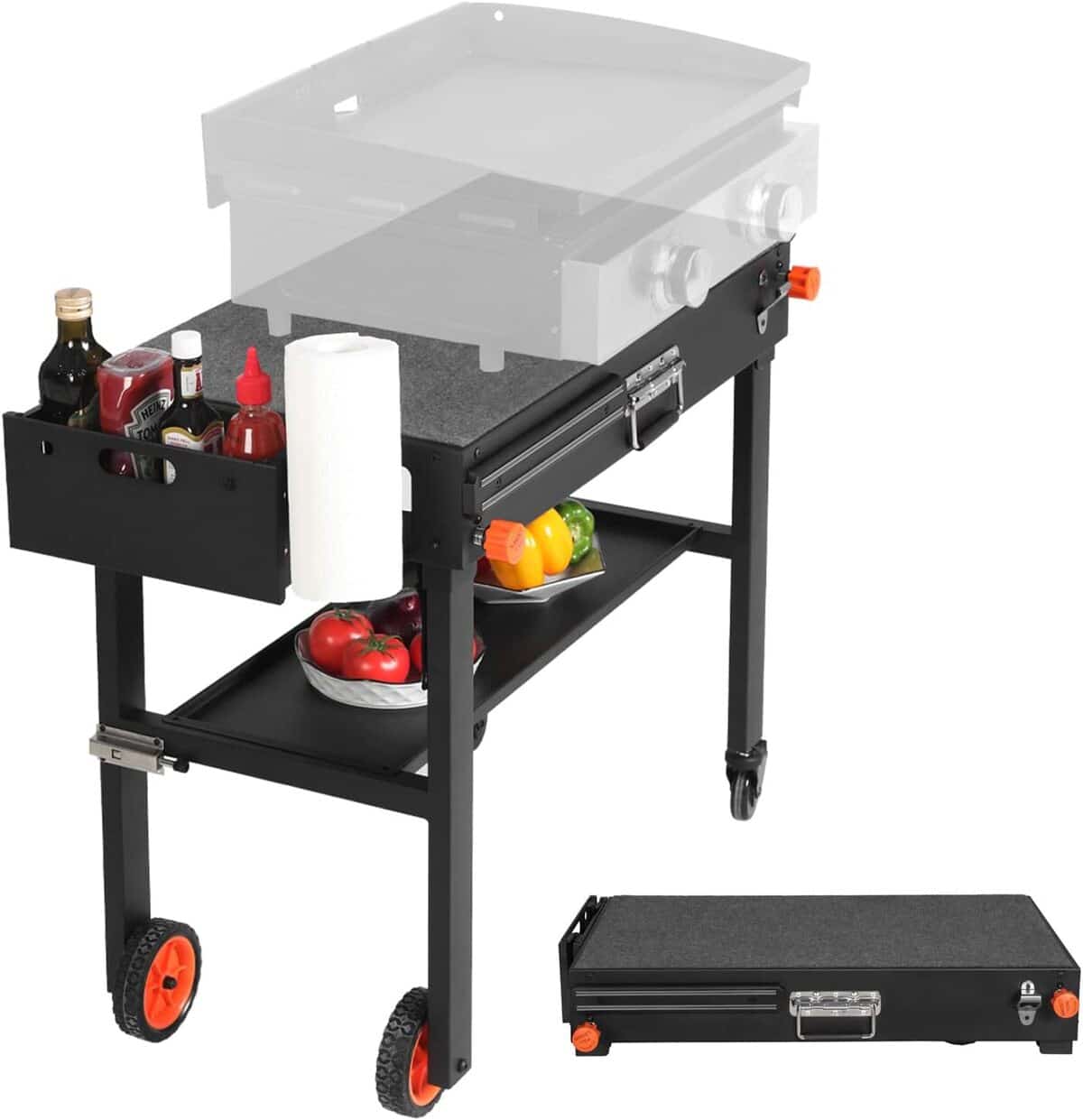 Test du support de barbecue Daintyso Blackstone pliable avec roulettes