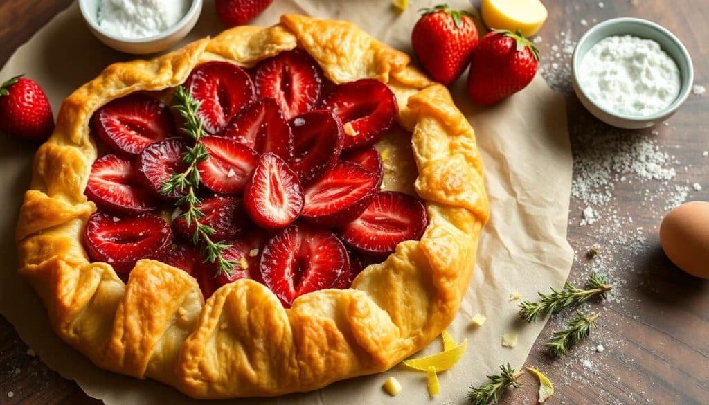 Recette de galette aux fraises et thym : un dessert savoureux