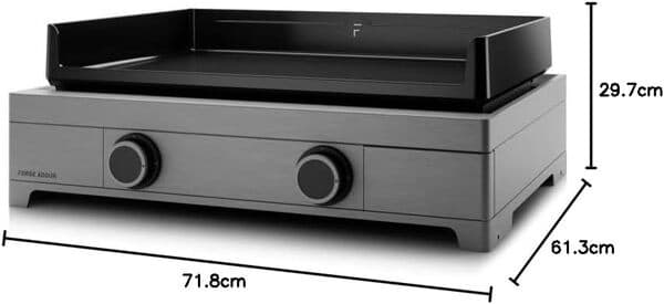 Forge Adour Plancha gaz 7000w plaque fonte émaillée 60x41cm modern g 60 i