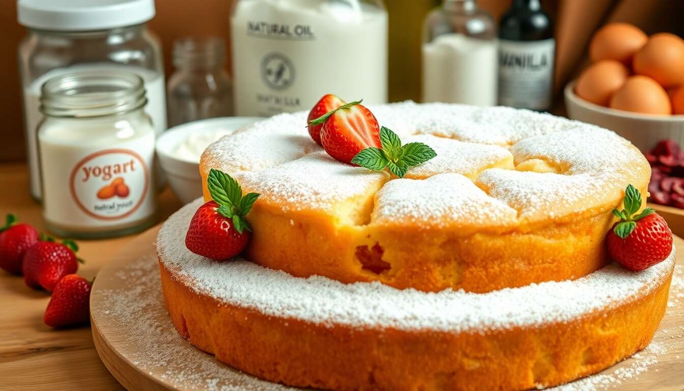 Gâteau au yaourt : délicieuse recette aux fraises