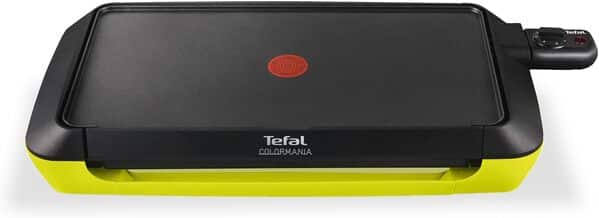 Tefal Colormania Plancha électrique, 2000 W, Revêtement antiadhésif, Jusqu'à 8 personnes, Compatible lave-vaisselle CB660301