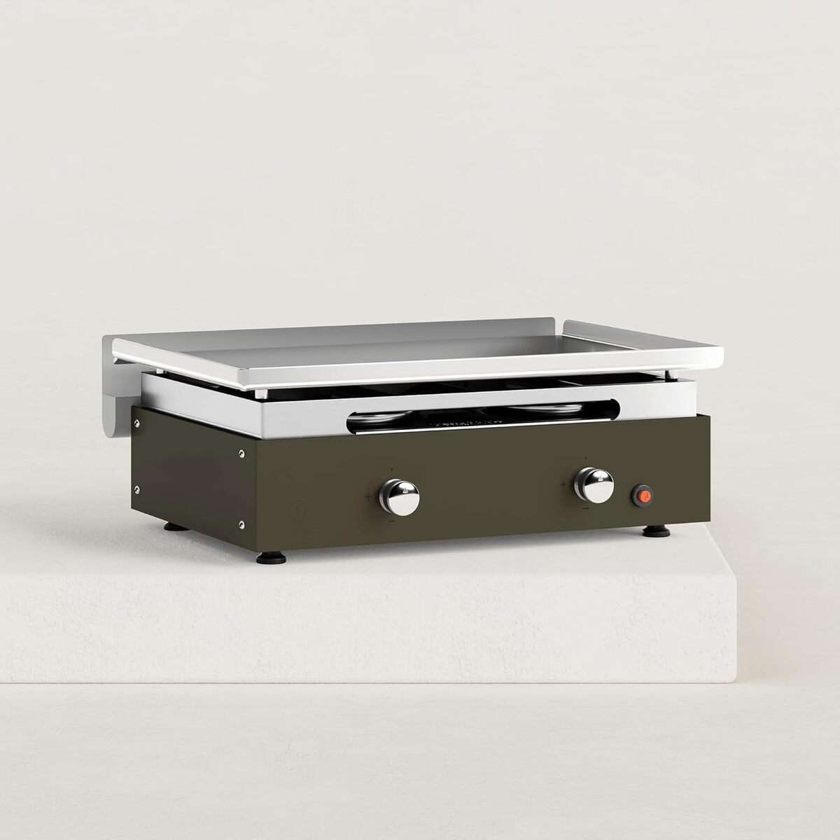 Test de la plancha gaz Créative 2 feux inox Vert olive