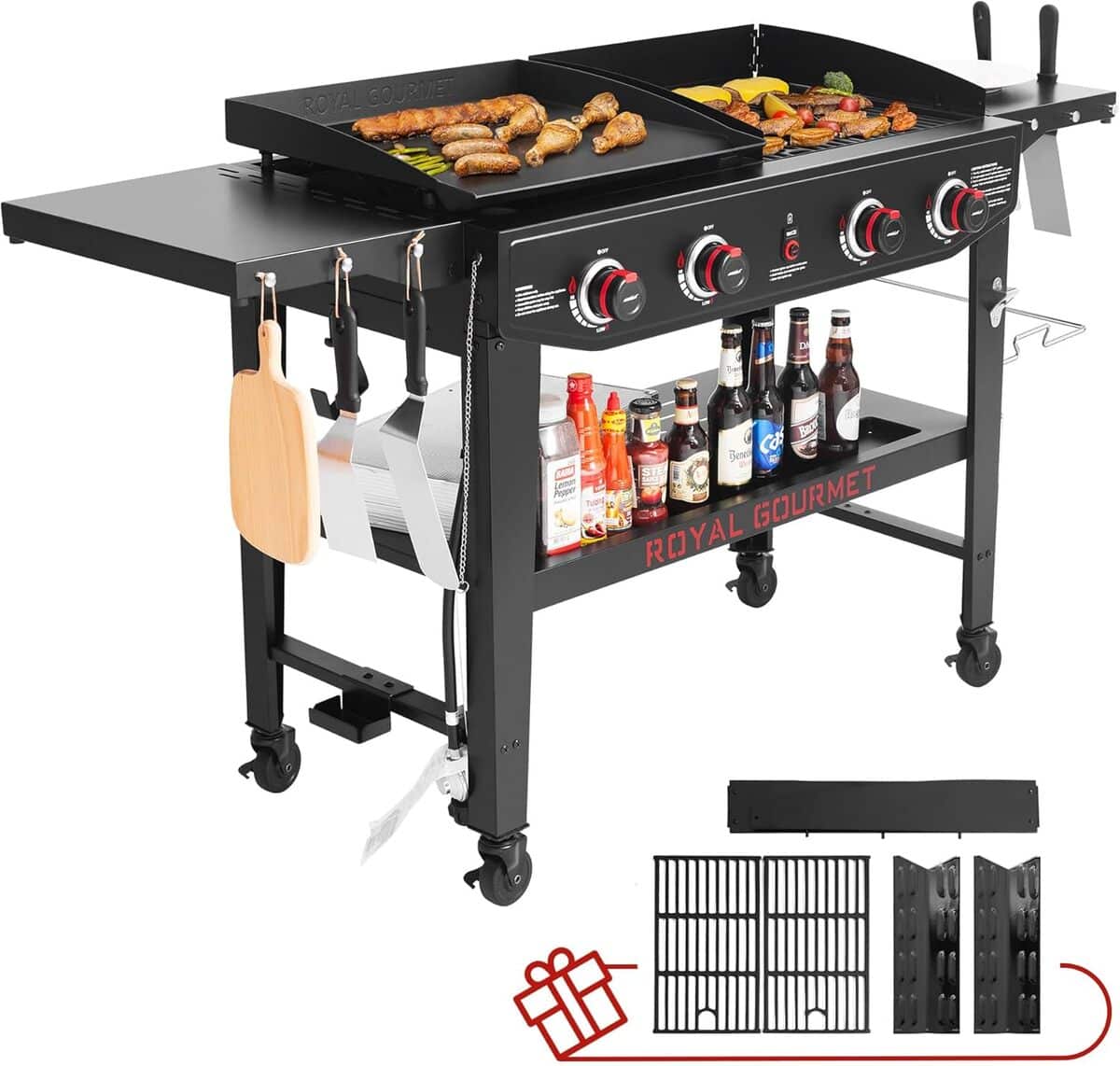 Test du barbecue Royal Gourmet GD405A : 4 brûleurs et tables pliantes