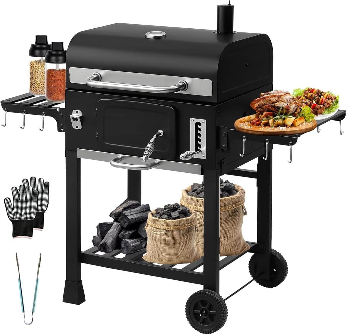 Test du barbecue TEENO XXL : couvercle, thermomètre et accessoires inclus