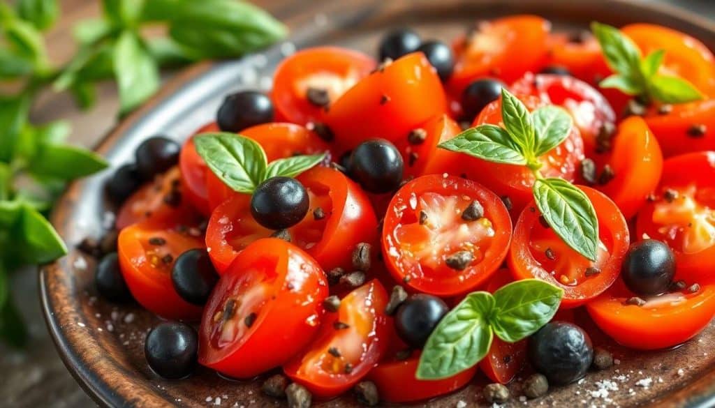 Salade de Tomates Cerises à la Sicilienne : recette Authentique