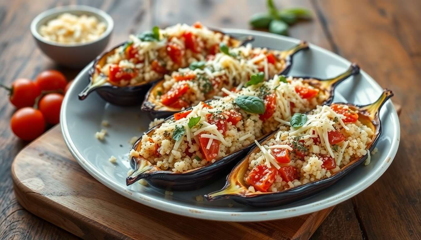 Recette de barquettes d'aubergines savoureuses
