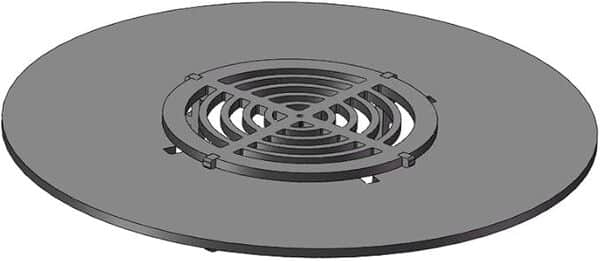 Brasero Barbecue Plancha LABREZZ, Foyer Extérieur à Bois avec plancha et Grille en diametre 85 cm. Grillades, Exterieur,tiroir à Cendre, Grille reglable 5 Positions