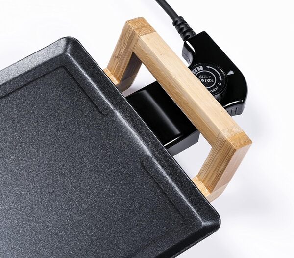 Bestron Plancha électrique, Barbecue electrique XXXL avec revêtement anti-adhésif, Gril de table pouvant jusqu'à 10 personnes,Surface de cuisson extra longue, Asia Lounge, Couleur: noir