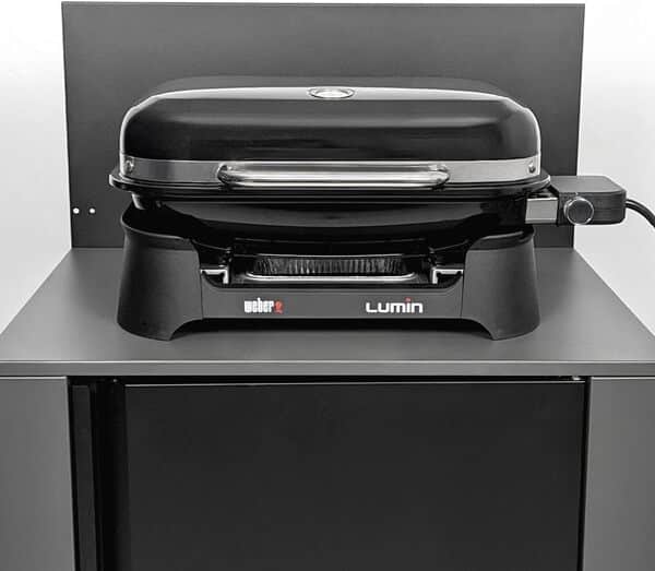 Weber Barbecue électrique Lumin Black, 2200W, Grille en Fonte
