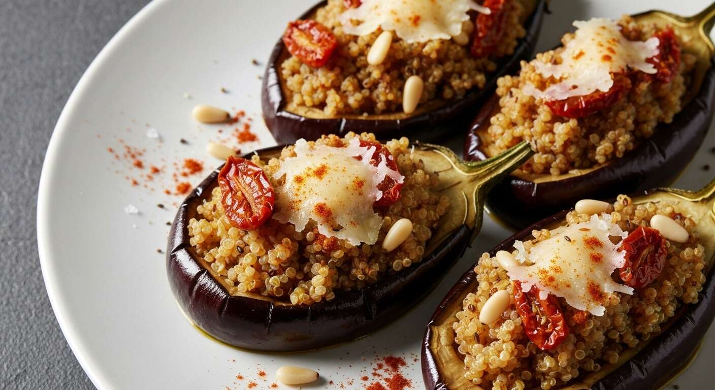 Aubergines farcies végétariennes : recette savoureuse et facile