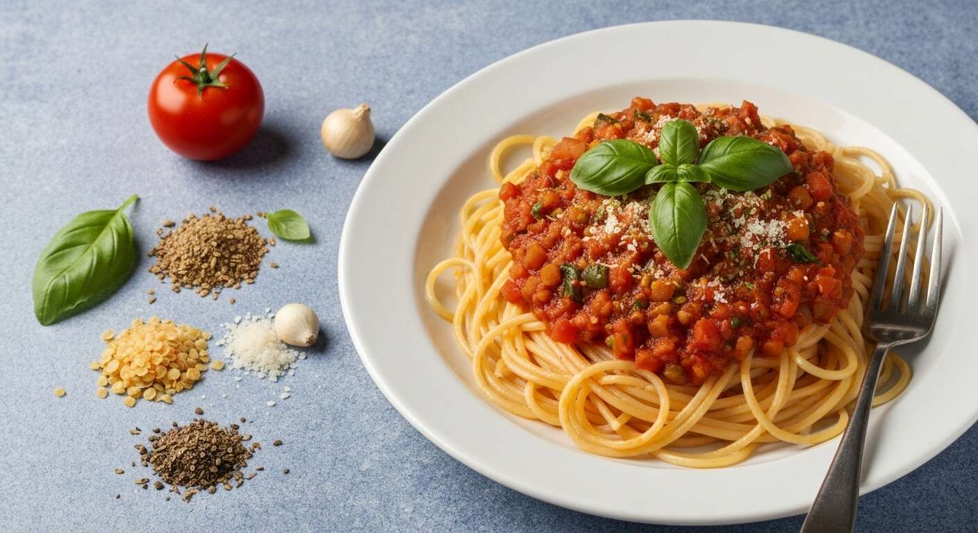 Spaghetti au Ragù Végétal : recette Savoureuse et Facile