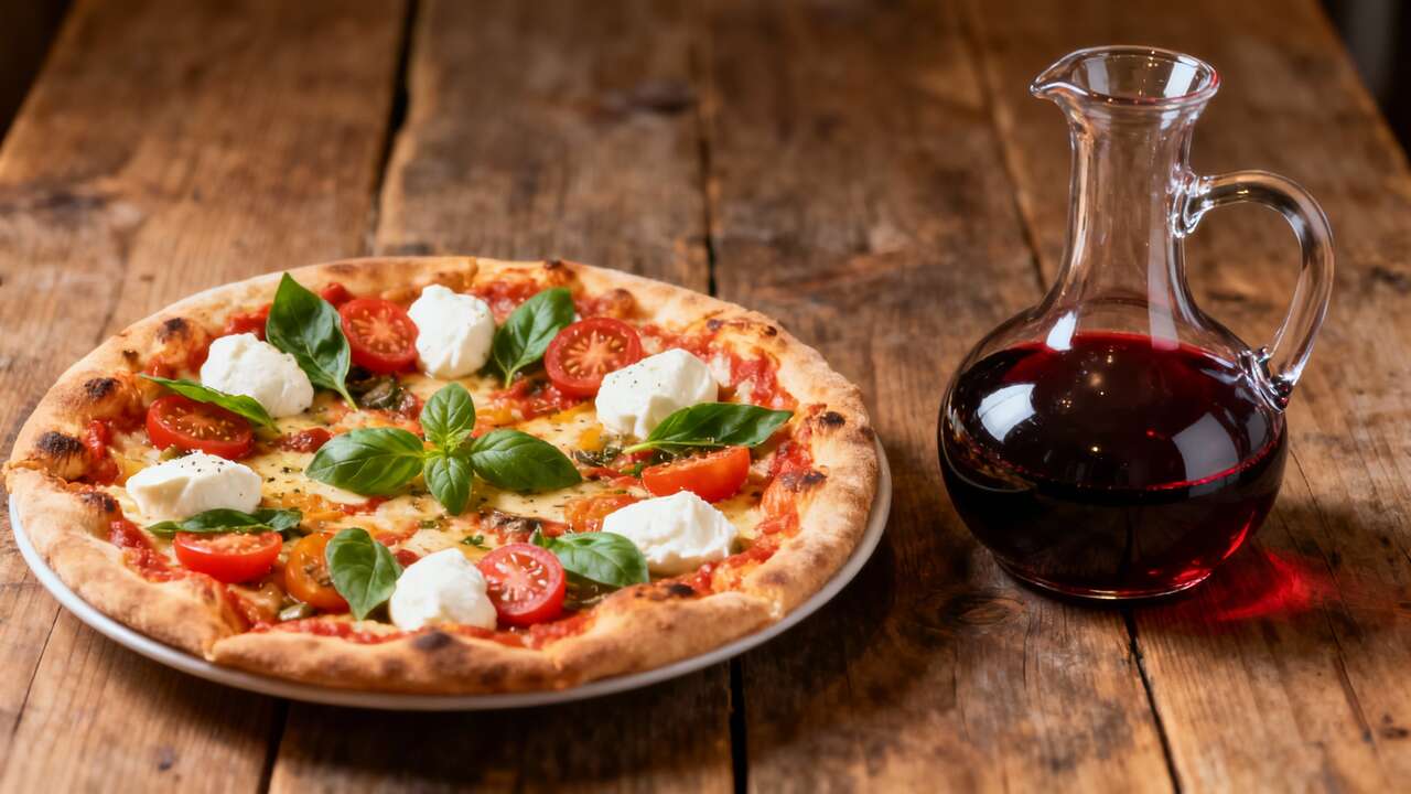 L'art des accords : sublimer votre pizza avec le bon vin et une carafe adaptée