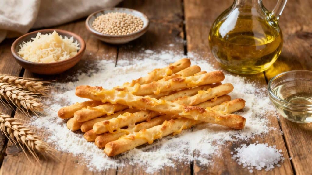 Grissini au fromage : recette facile et savoureuse