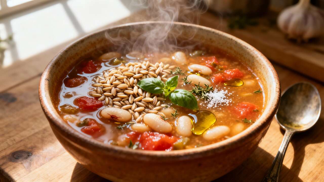 Recette de minestrone à l'épeautre et aux haricots