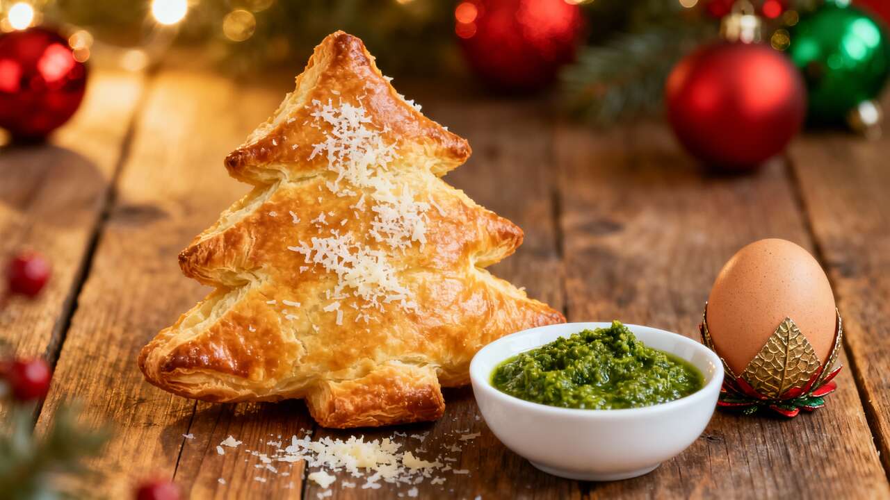 Recette facile : sapin de Noël en pâte feuilletée