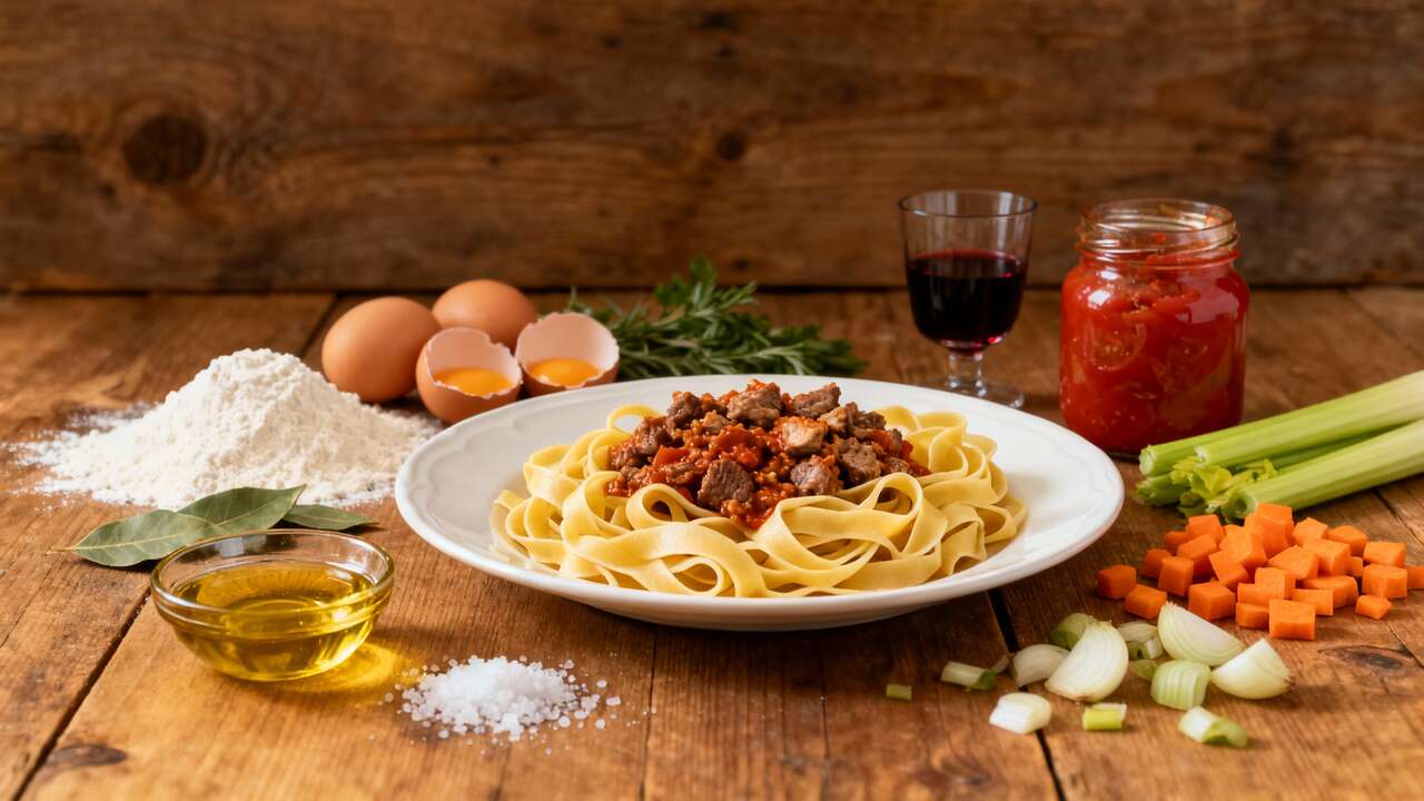 Tagliatelles maison au ragù : recette italienne authentique