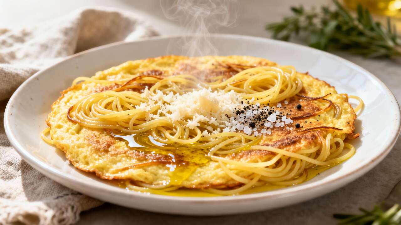 Recette de frittata di spaghetti : une omelette italienne savoureuse