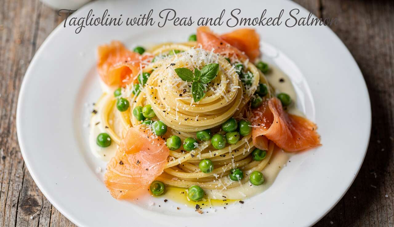 Recette de Tagliolini aux Petits Pois et Saumon
