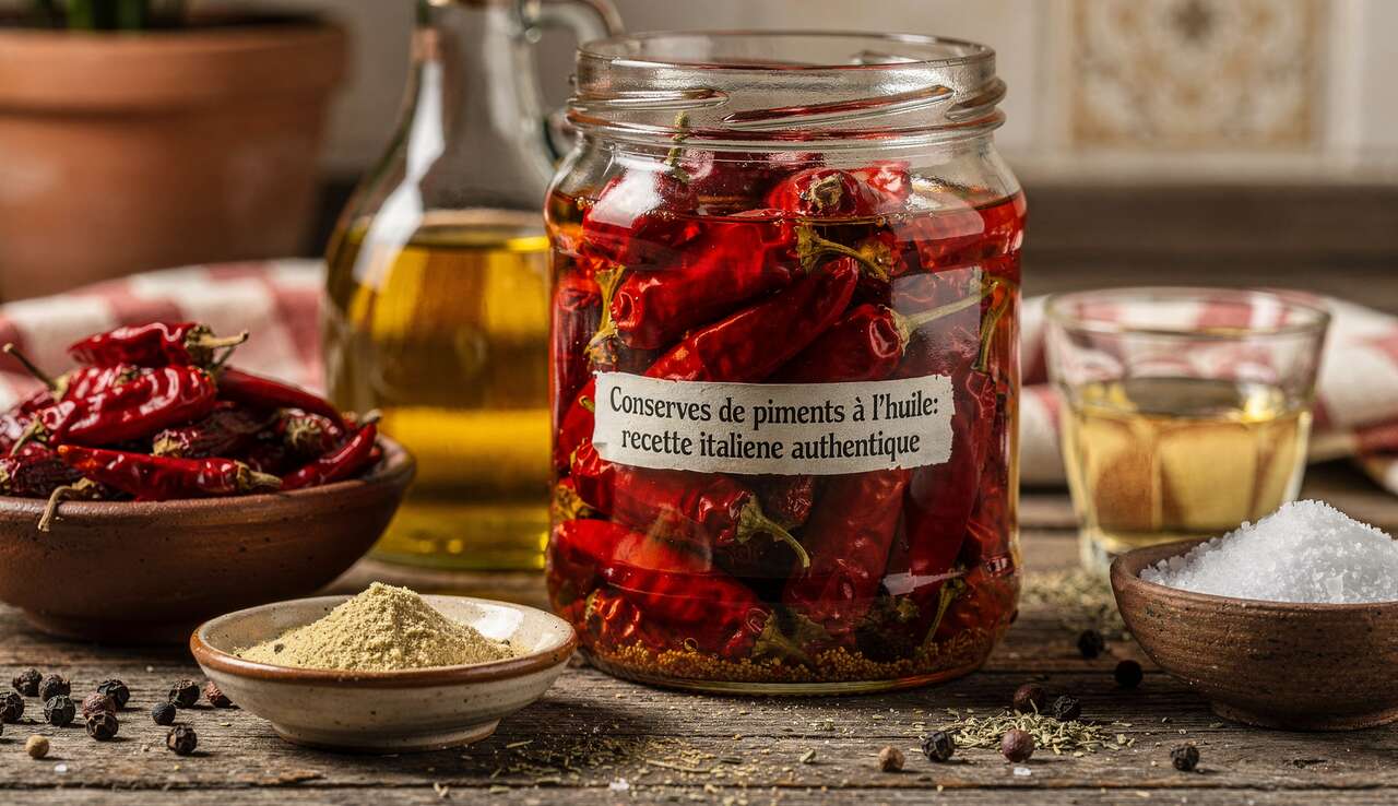 Conserves de piments à l'huile : recette italienne authentique
