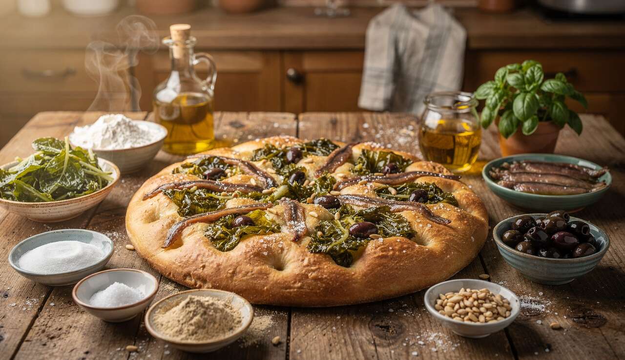 Focaccia Napolitaine à la Scarole : recette Authentique et Délicieuse