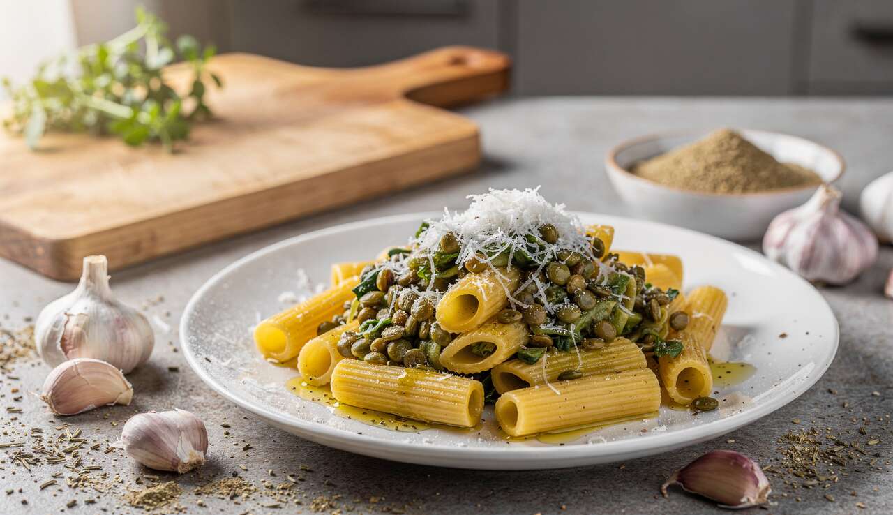 Recette de pâtes aux lentilles, un plat italien savoureux