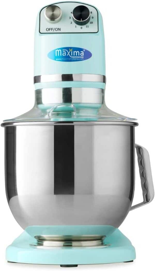 Mixeur Planétaire 7 L Jusqu'à 2 Kg Pâte Bleu Pastel - Bol Mixeur Inox - 11 Vitesses - Robot Pâtissier - Batteur sur Socle - Robot Pâtissier - 7 litres