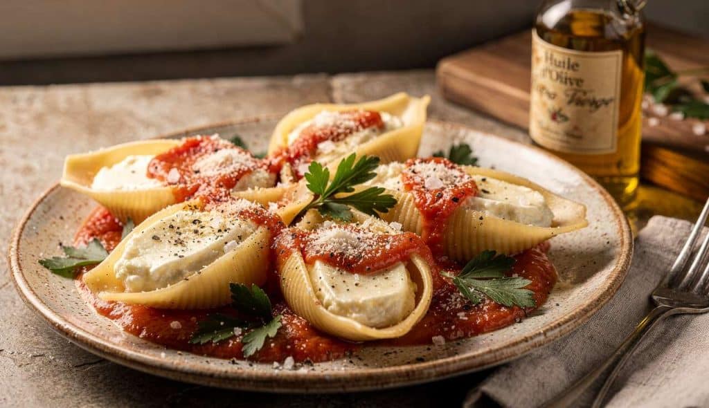 Recette Conchiglioni aux Trois Fromages - L'Italie dans Ma Cuisine