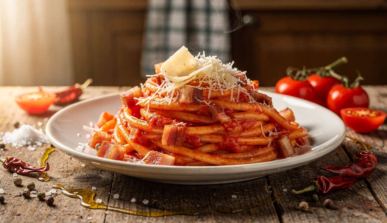 Recette Bucatini all'Amatriciana : saveurs d'Italie dans votre Assiette