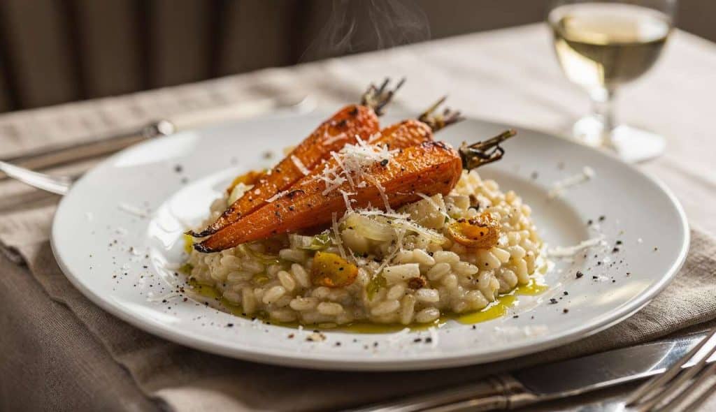 Risotto aux carottes rôties : recette savoureuse et facile