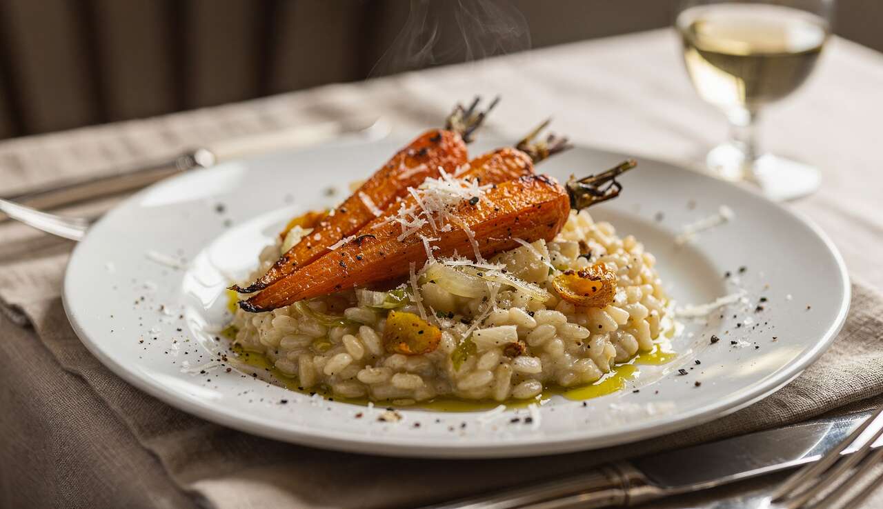Risotto aux carottes rôties : recette savoureuse et facile
