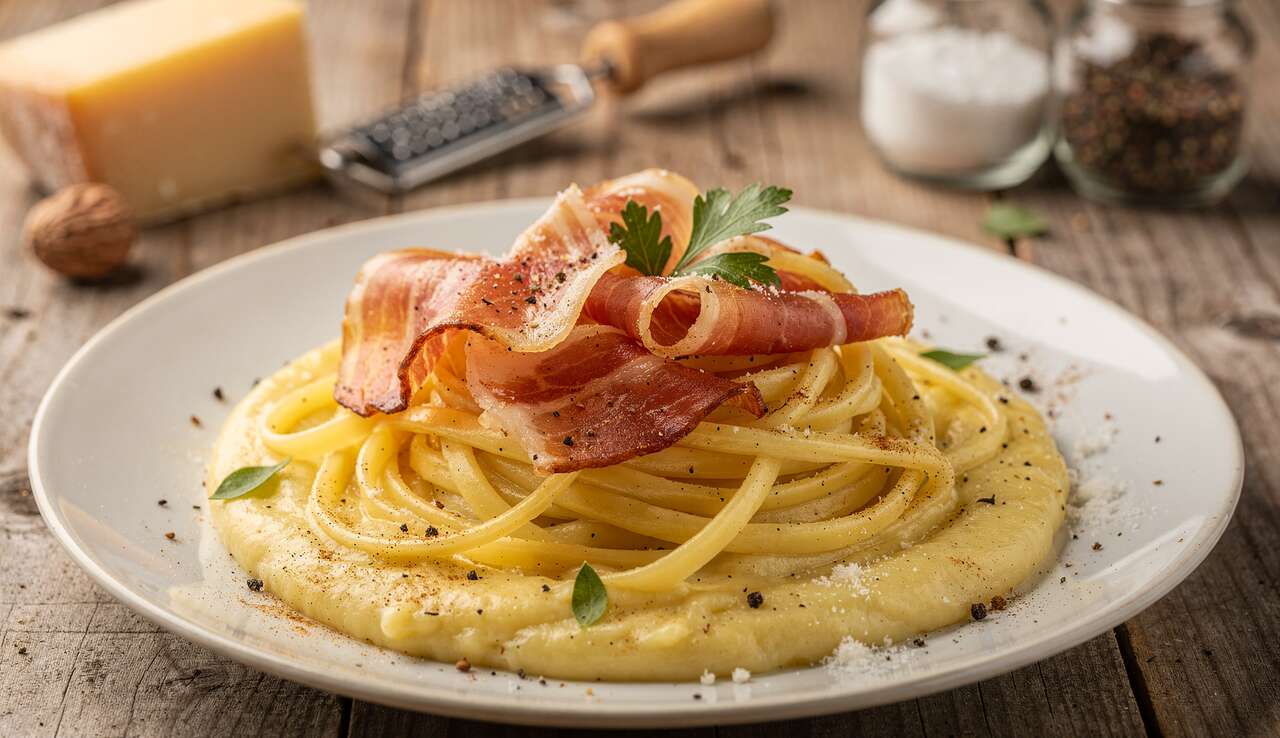 Pâtes au Speck et Crème de Pommes de Terre : une Recette Italienne Savoureuse