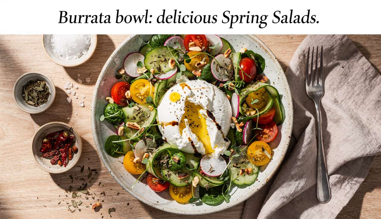 Burrata bowl : délicieuses salades printanières