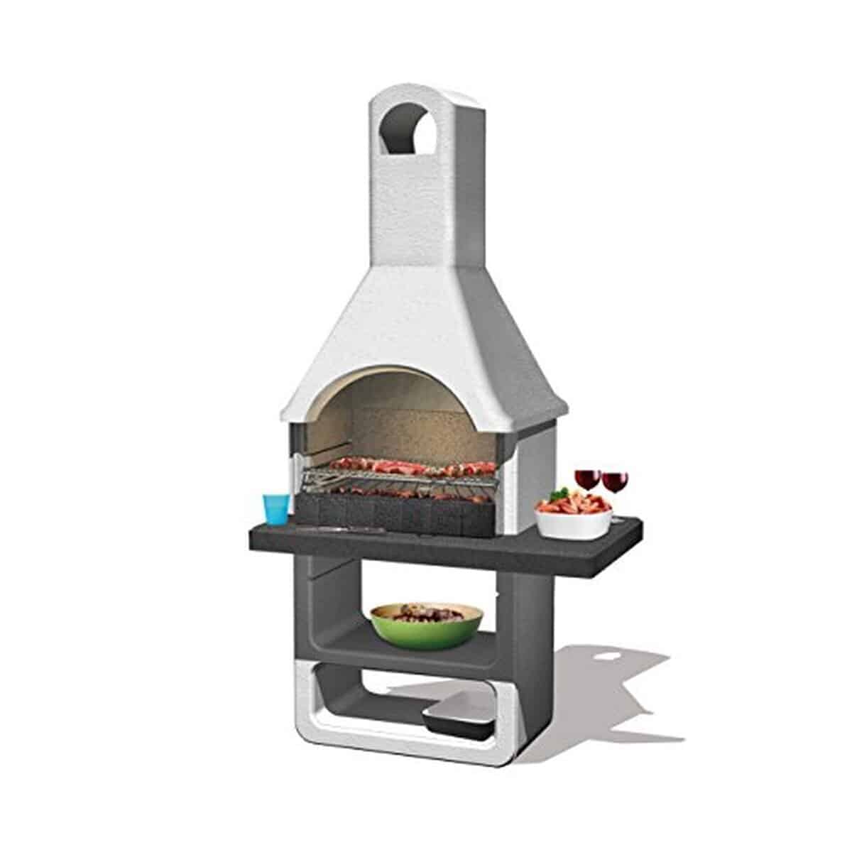 Test du barbecue en maçonnerie Maribor bois et charbon