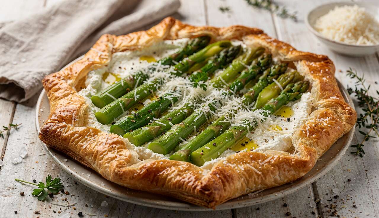 Recette de galette aux asperges et ricotta : un délice printanier