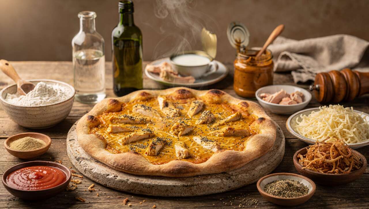 Comment faire une pizza indienne au poulet curry maison