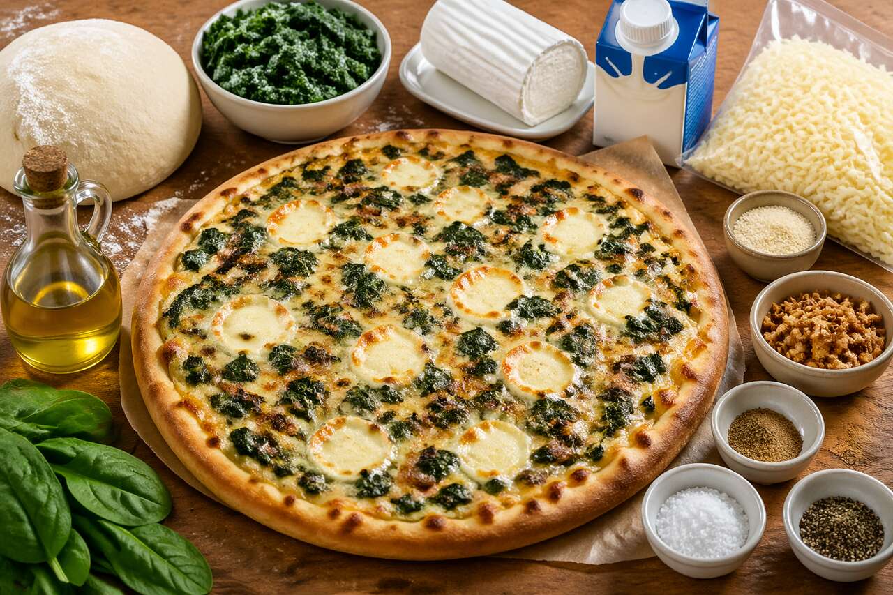 Recette facile : pizza épinard chèvre maison
