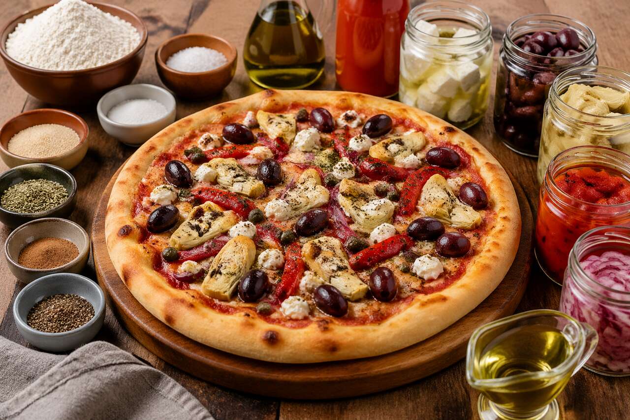 Recette pizza grecque authentique : savourez les saveurs méditerranéennes